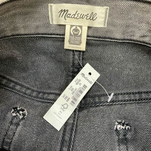 Madewell Relaxed Denim Shorts Mid Rise Noll Wash Size 25 - Picture 4 of 6